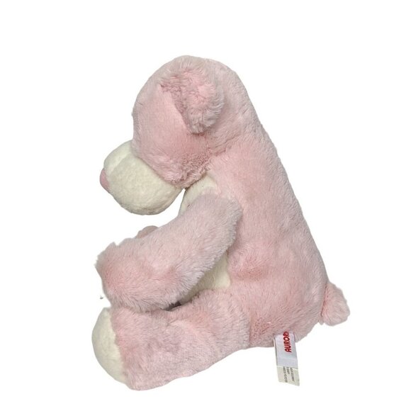 Aurora Pink Cream Teddy Bear Plush Breast Cancer Ribbon 9.5" - Picture 4 of 6